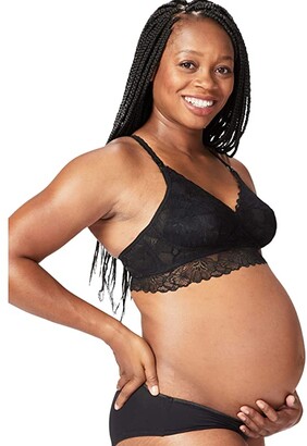 Cake Maternity Maternity Chantilly Busty Wire Free Lace Nursing Bralette  (For E-G Cups) - ShopStyle