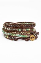 Thumbnail for your product : Chan Luu Beaded Leather Wrap Bracelet