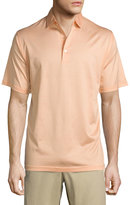 Thumbnail for your product : Peter Millar Lisle-Knit Thin-Stripe Polo Shirt, Orange