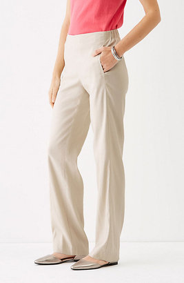 J. Jill Easy Linen-Stretch Flat-Front Pants