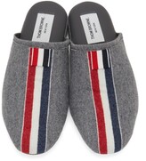 Thumbnail for your product : Thom Browne Grey Waterproof Wool Engineered Stripe Loafers