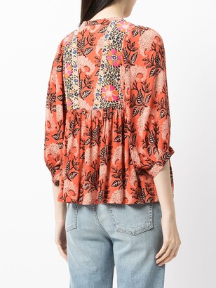 BA&SH Garry floral-print blouse