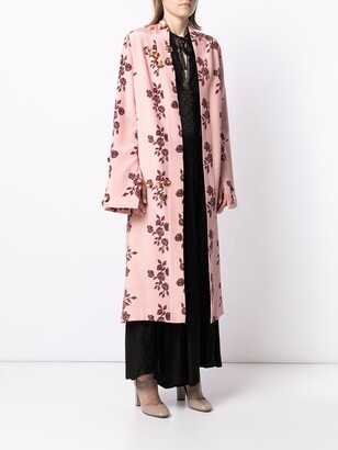 macgraw St Peters floral-print silk robe