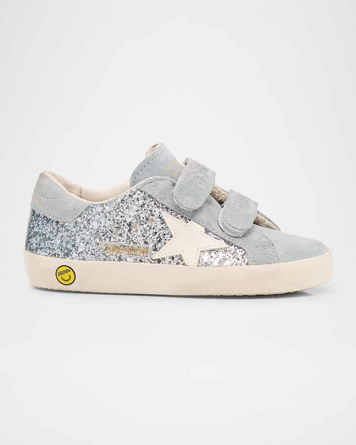 Golden Goose Girl's Old School Ombre Glitter Shoes, Size Baby/Toddler