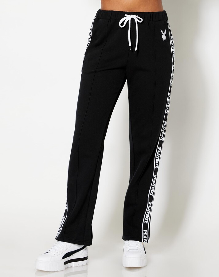 Spencer Gifts Spencer's Playboy Track Pants Black Officially Licensed Exclusively at Spencer