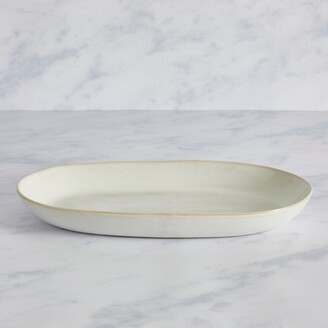 Dunelm Amalfi Reactive Glaze Oval Platter, White White ShopStyle