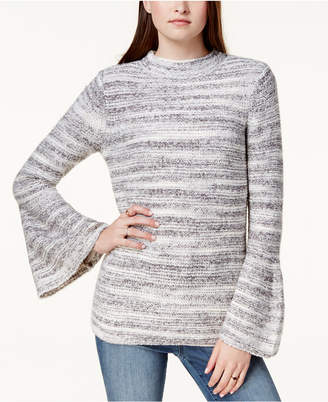 Kensie Bell-Sleeve Spacedye Sweater