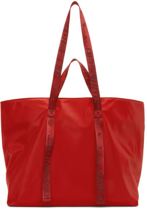 Off-White Red Nylon Commercial Tote