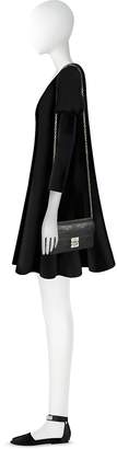 MCM Millie Black Monogrammed Leather Small Flap Crossbody Bag
