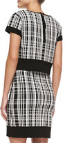 Thumbnail for your product : Ali Ro Plaid Crop-Top Popover Double Dress