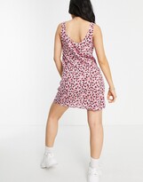 Thumbnail for your product : PIECES Petite exclusive mini shift dress in pink butterfly print