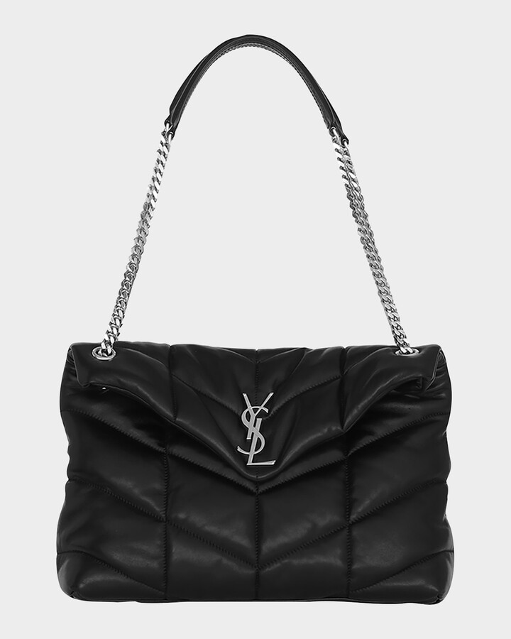 Saint Laurent Lou Puffer Medium Shoulder Bag in Quilted Leather