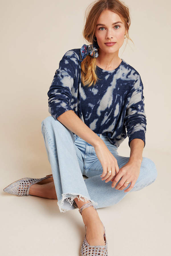 Ilsa Tie-Dye Sweatshirt By Eri + Ali in Blue Size XS