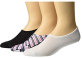 Thumbnail for your product : Converse Graphic All Star License Plate Printed 3-Pair Pack MFC (Black/White Assorted) Women's Crew Cut Socks Shoes