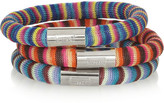 Thumbnail for your product : Missoni + V&A set of three palladium-plated woven bracelets