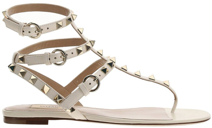 white flat sandals for women