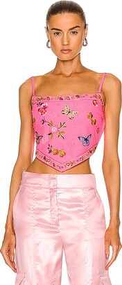 Blumarine Embroidered Top in Pink