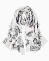 Thumbnail for your product : Chico's Living Beyond Breast Cancer Butterfly Print Oblong Scarf
