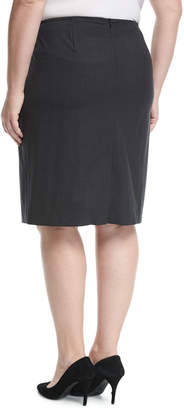 Lafayette 148 New York Plus Wool-Stretch Pencil Skirt, Plus Size