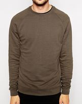 Thumbnail for your product : ASOS Sweatshirt With Crew Neck And Raglan Sleeves