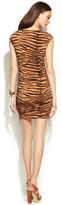 Thumbnail for your product : MICHAEL Michael Kors Animal-Print Ruched Dress