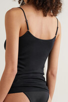 Thumbnail for your product : Hanro Satin-trimmed Mercerized Cotton Camisole - Black
