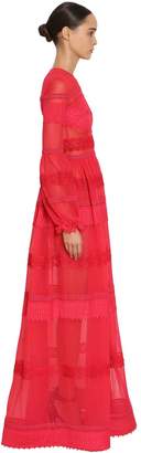 ZUHAIR MURAD Long Ruffled Lace Dress
