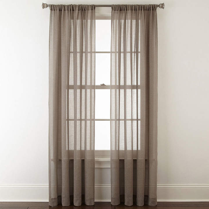 JCPenney JCP HOME HomeTM Quentin RodPocket Sheer Curtain Panel ShopStyle
