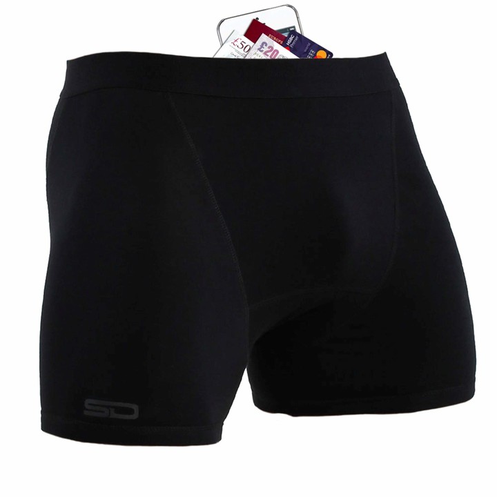 Smuggling Duds Men's Stash Boxer Brief Shorts - Pickpocket Proof Travel ...