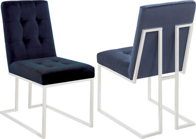Mercer41 Contemporary Blue Back Dining Chair 2 - Seats And Legs For A Luxury Experience Modern Chairs With Of 2 Sophisticated Elegant