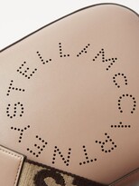 Thumbnail for your product : Stella McCartney Perforated-logo Small Faux-leather Cross-body Bag - Beige