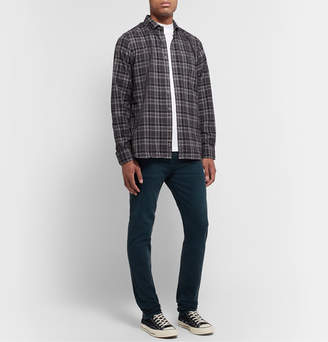 Todd Snyder Button-down Collar Checked Cotton-flannel Shirt - Dark gray