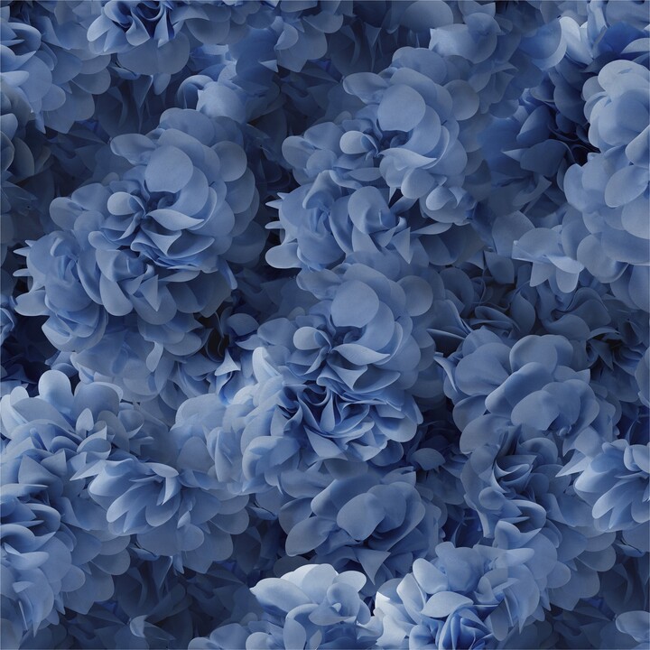 Moooi Large Hortensia Blue Square Rug In Wool With Blind Hem Finish