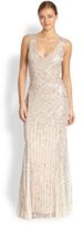 Thumbnail for your product : Aidan Mattox Sequin Tulle Sleeveless Gown