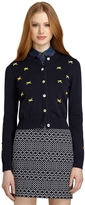 Thumbnail for your product : Brooks Brothers Embellished Floral Cardigan