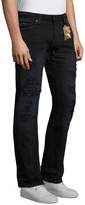 Thumbnail for your product : Robin's Jean Slim Fit Long Flap Distressed Jeans