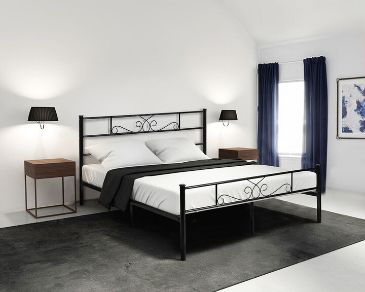 Yoneston Premium Metal Bed, Platform Bedroom Mattress Foundation Full Size