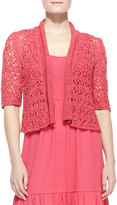 Thumbnail for your product : Joan Vass Tape-Yarn Knit Cardigan