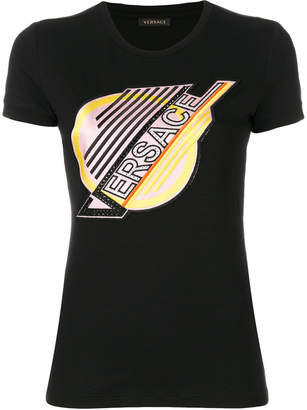Versace logo embroidered T-shirt
