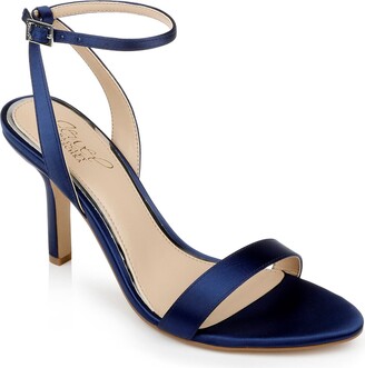 Navy Satin Heels | Shop The Largest Collection | ShopStyle