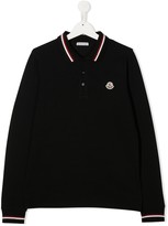 Thumbnail for your product : Moncler Enfant TEEN embroidered-logo long-sleeve polo