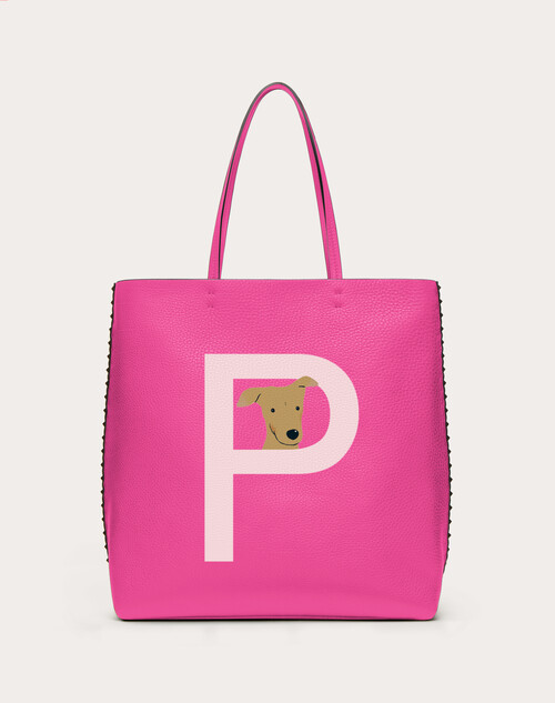 Valentino Garavani Rose Petale Leather Tote Bag Pink
