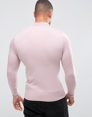 ASOS Extreme Muscle Polo In Pink