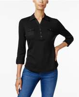 Thumbnail for your product : Karen Scott Cotton Polo Top, Created for Macy's