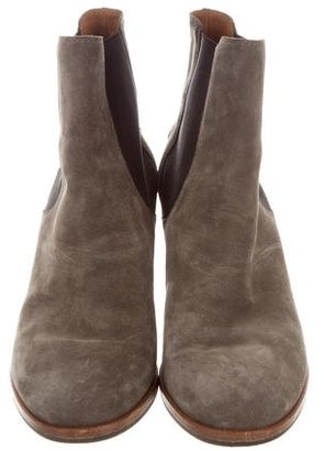 Fendi Suede Wedge Ankle Boots