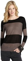 Thumbnail for your product : Line black and earth striped cashmere blend sweater
