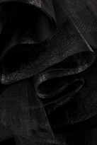 Thumbnail for your product : Junya Watanabe Tiered wool-gabardine and tulle wrap skirt