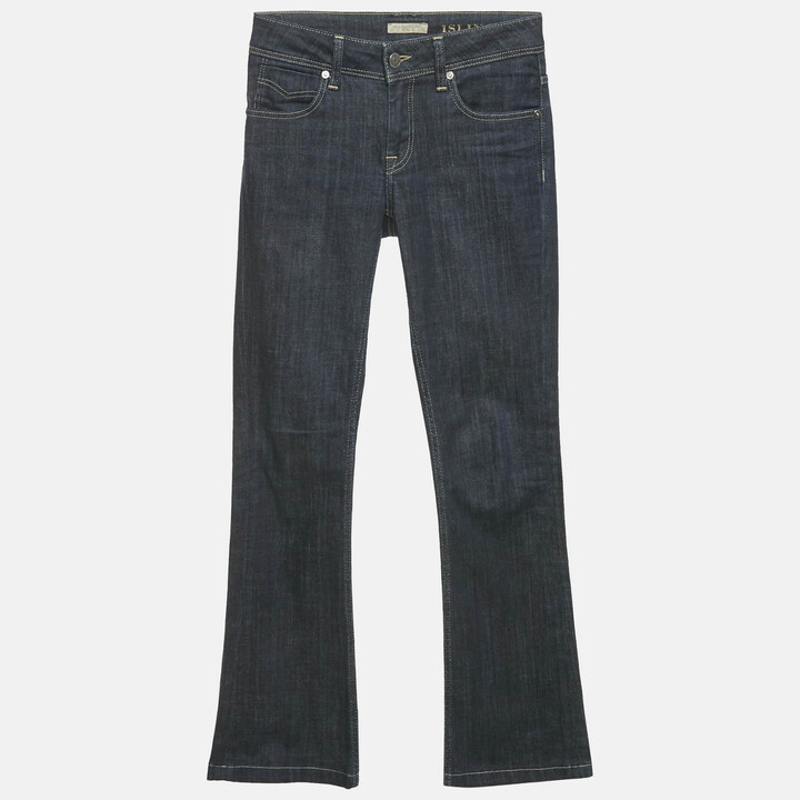Burberry Brit Navy Blue Denim Boot Leg Jeans S Waist 25"