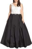 Thumbnail for your product : Mac Duggal Embellished Lace & Taffeta Ballgown