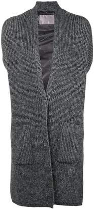 Herno sleeveless padded knitted coat